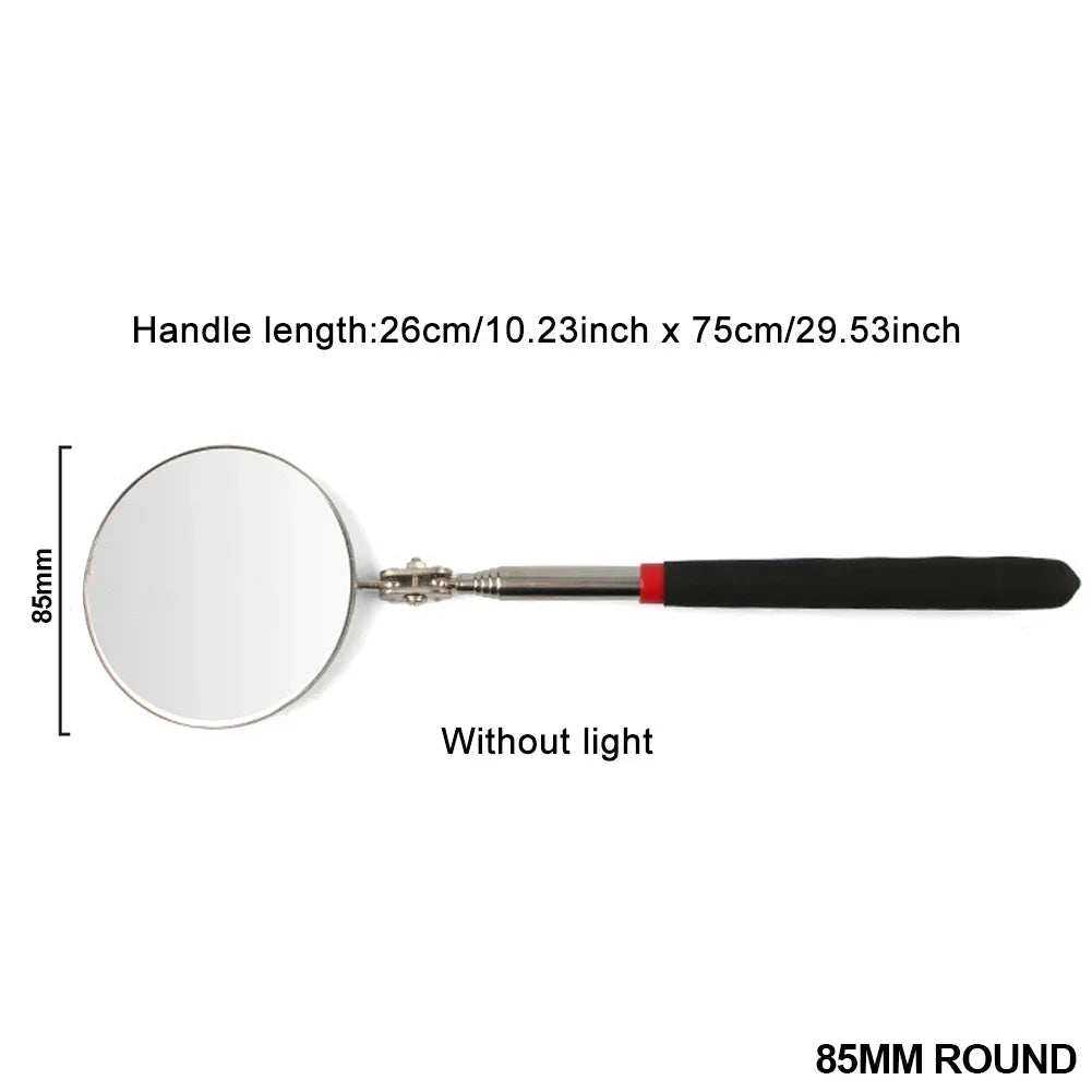 Automobile Chassis Endoscope 360°Telescoping Mirrors Angle LED Light Magnification Inspection Mirror Car Repair Detection Tools