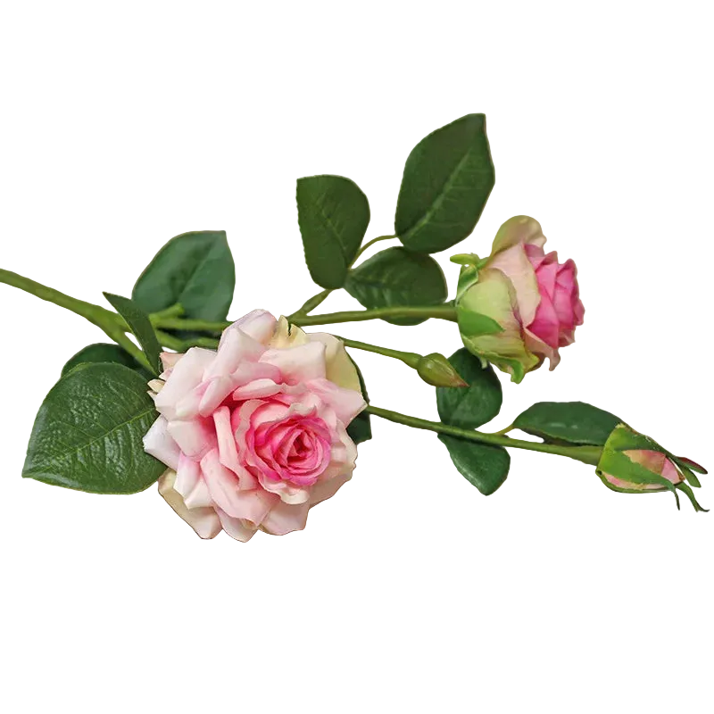 Tejesa 3 Heads High Quality Rose Fake Flowers Artificial Hand Feel Mosturizing Flowers Plants Home Living Room Office Party Decoration