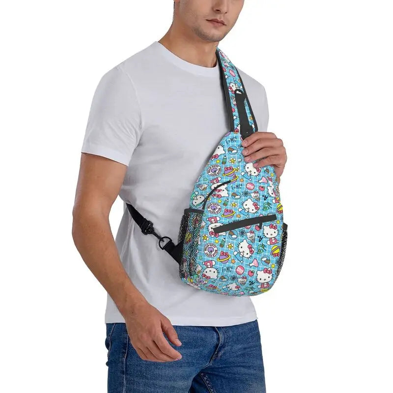 Tejesa Sling Bag Men Fashion Shoulder Chest Crossbody Backpack Travel Hiking Daypack