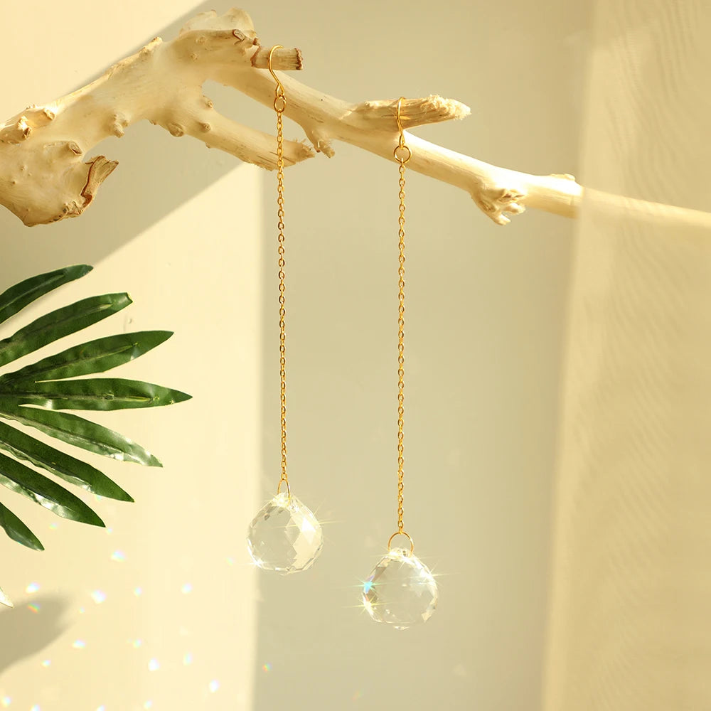 Hemasa 2PCS Crystal Ball Suncatcher Prism /Hanging Glass Sun Catcher/chandelier Crystal Sun Catchers for Window