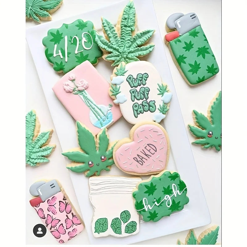3pcsTree Leaf Cookie Cutters Stainless Steel Pastry Cutters Set Leaves Shaped Biscuit Molds Baking Tools Kitchen Accessories