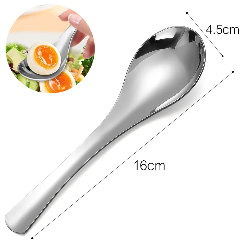 6/1Pcs Stainless Steel Spoon Thicken Soup Spoons for Hot Pot Scoops Colander Home Multipurpose Kitchen Tableware Cooking Tools