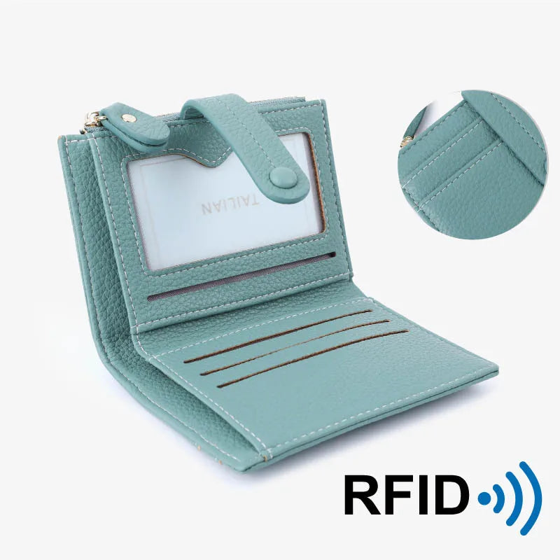 Asulike Foldable Design Purses for Women Convenient Multi-card Position Lady's Wallet RFID Protection large Capacity Card Holder