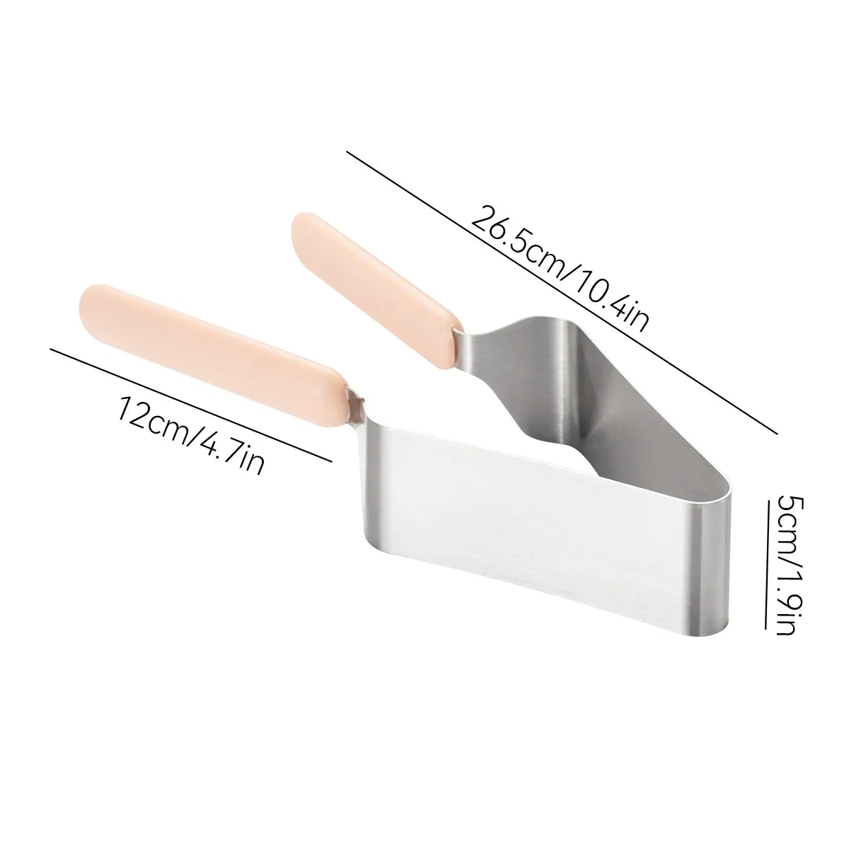 Hemasa Stainless Steel Cake Slicer Cake Cutter with Anti-slip Handle Adjustable Triangular Cake Gripper
