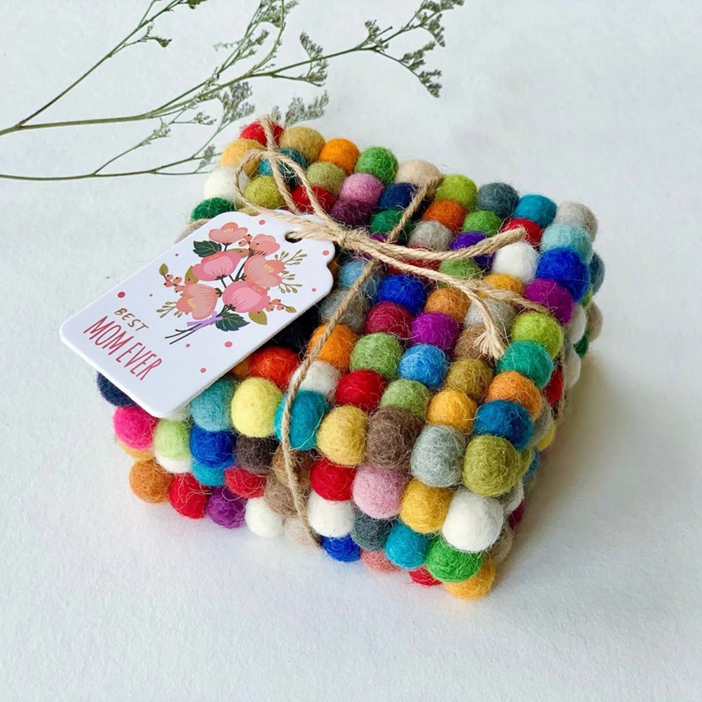 4 Pack Felt Coaster Set for Gift Decorations Coaster /Wool Felt Coasters