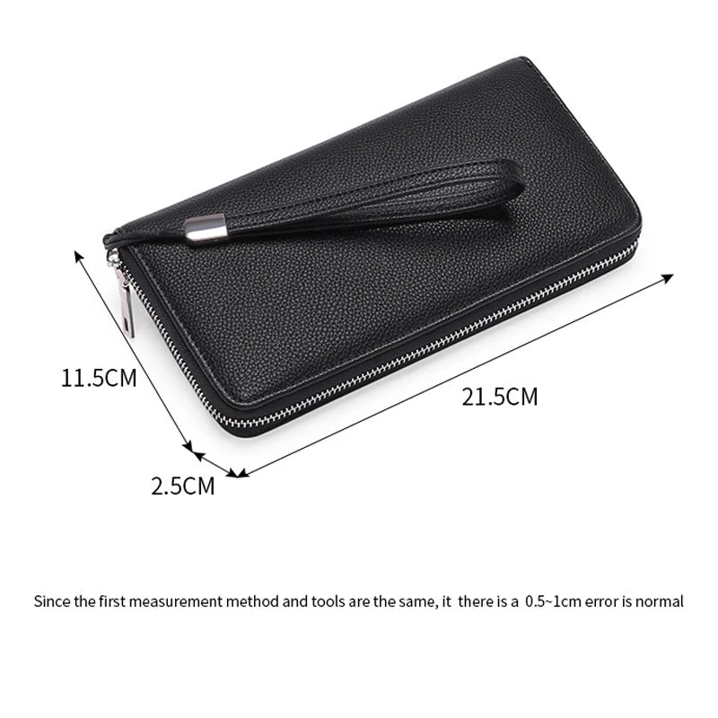 RFID Anti-theft Brush PU Women's Wallet Large Capacity Long European American Women's Multi Card Wallet In Stock Holder Pack Bag