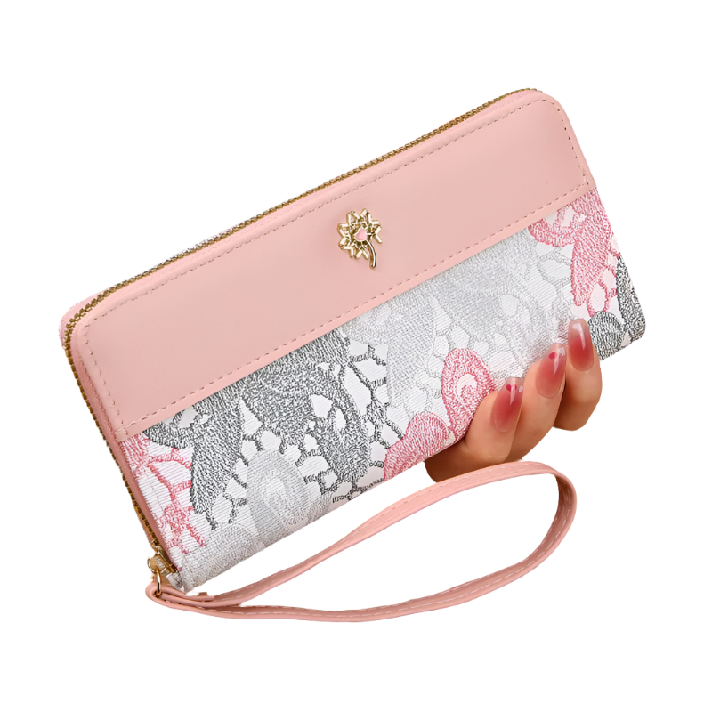 Hemasa New Single Pull Women Wallet,Zipper Handbag, Large Capacity Soft Leather Mobile Phone Bag