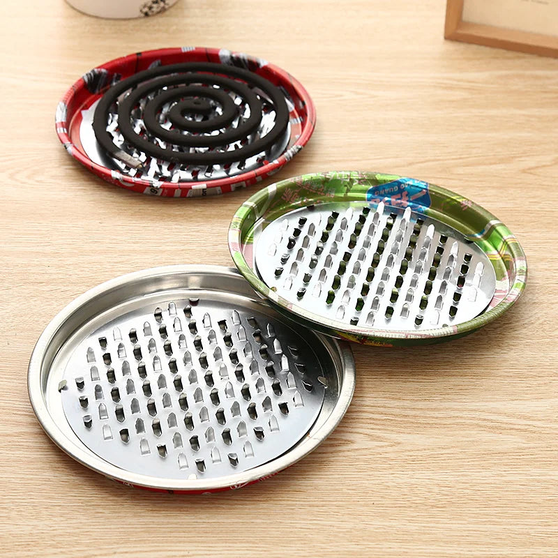 Portable Mosquito Coils Holder Large Hotel Metal Repellent Rack with Cover Saft Mosquito Coil Tray Summer Anti-mosquito Supplie