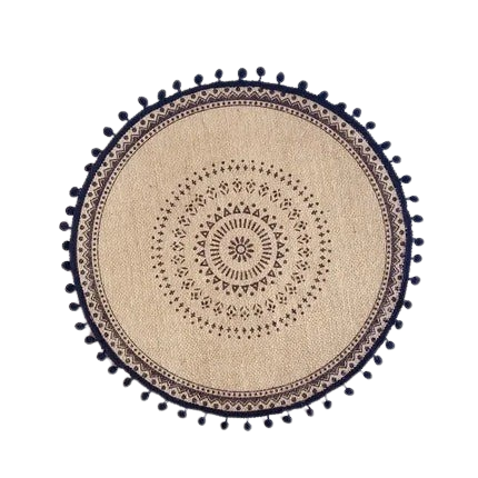 Hemsa 4pcs Bohemian Round Insulated Coaster  with Tassels