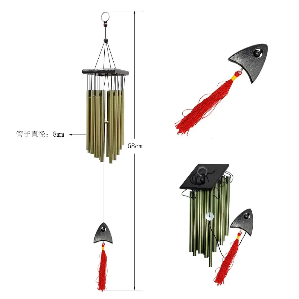 Hemasa 16 Tubes Windchime Large Bells Wind Chimes Chapel Home Decor for Garden Outdoor Decoration Decor Gifts home decor