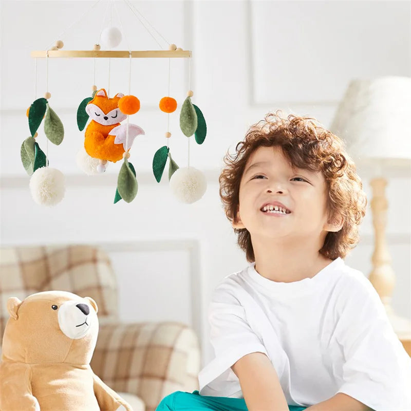 Hemasa Baby Mobiles  Mobiles Toy /Hemasa  Fox Shape Wooden Mobile for Gift