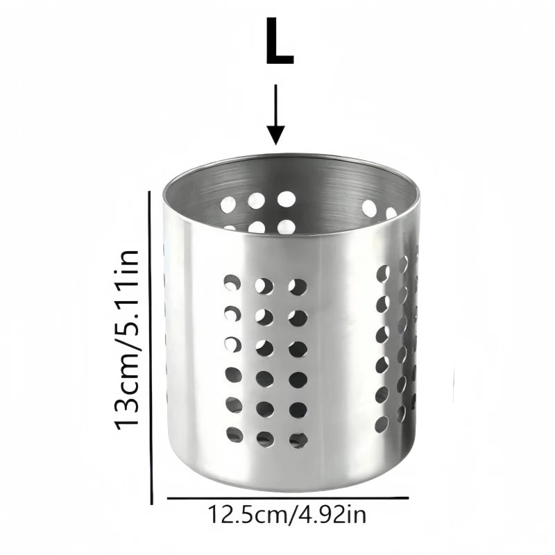Tejesa 1/2 piece stainless steel cylindrical chopstick cutlery storage box suitable for home kitchens, restaurants, and dormitories