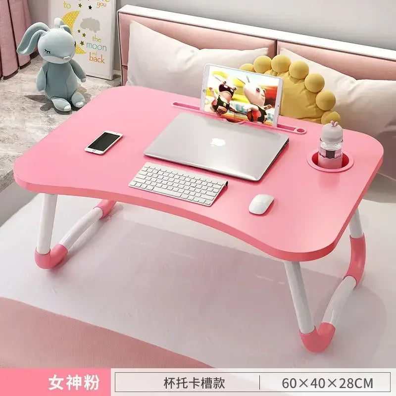 Folding Laptop Home Desk for Bed & Sofa Laptop Bed Tray Table Desk Portable Lap Desk for Study and Reading Bed Top Tray Table