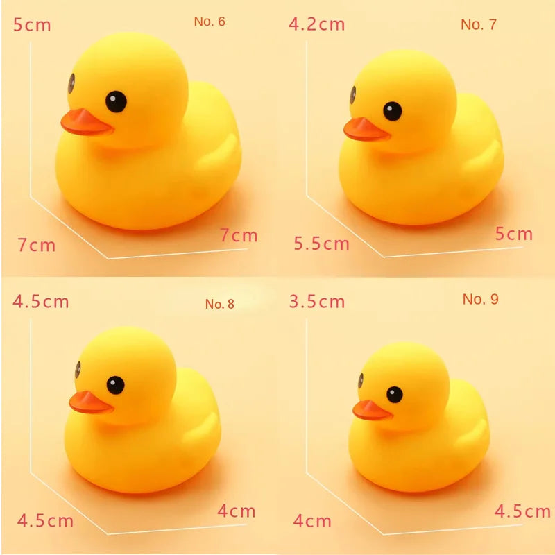 1Pc Cute Small Yellow Duck Baby Bath Toys Squeeze Rubber BB Bathing Water Fun Toy Race Classic Squeaky Kids Toys