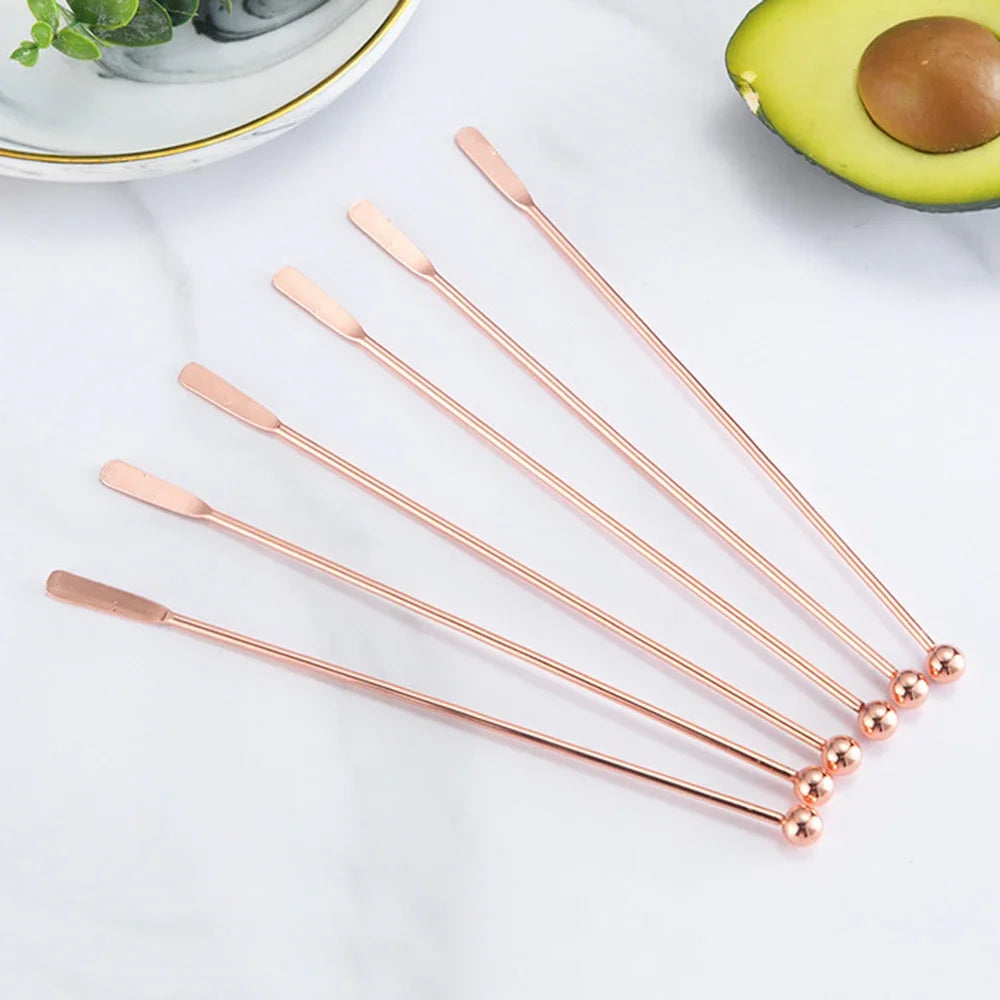 Hemasa Stainless Steel 6 Pcs Cocktail Picks Fruit Sticks Toothpicks for Party Bar