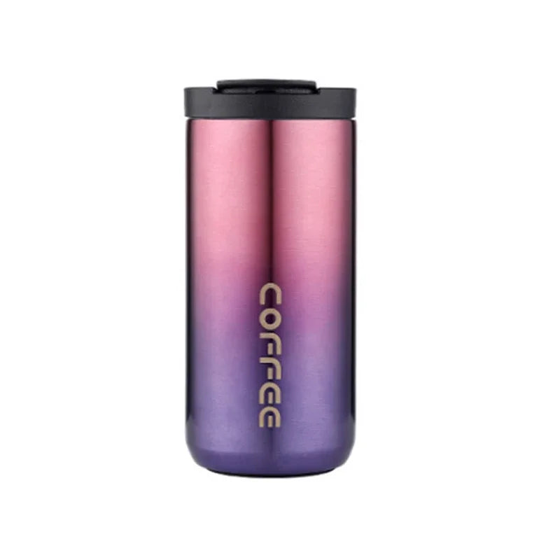 Hemasa Stainless Steel Coffee Mug with Lid /Thermal Cup for Water Cafe Travel Drinkware Insulated Water Bottle 400ml