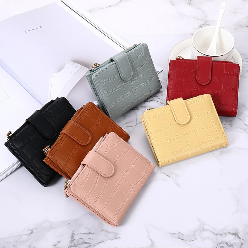 Stone Pattern Small Wallets for Women PU Leather Coin Purse Card Holder Wallet Ladies Fashion Purses Card Holder кошелек женский