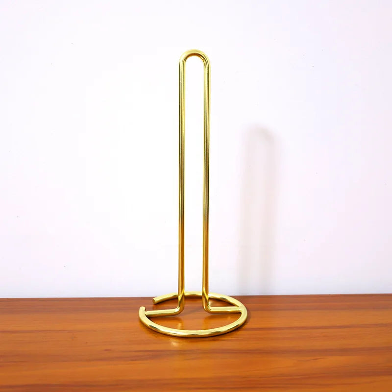 Hemasa Stainless Steel Kitchen Roll Paper Towel Holder Bathroom Tissue Stand Dining Table Vertical Napkins Rack Kitchen Storage Shelf