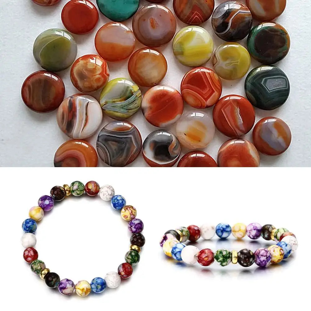 7 Chakra Bracelet For Women Men Natural Tiger Eye Stone Lava Onyx Agates Beads Bracelet Turkish Hand Of Fatima Jewelry