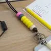 Hemasa  Keychains Silicone Lanyards ID Badges  for Women /Silicone Bead Lanyards Badge Holder Keys Chain