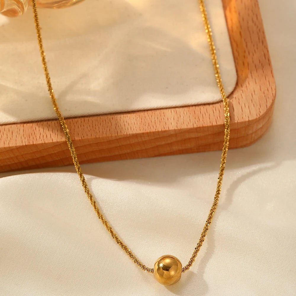 Hemasa Stainless Steel Retro Texture Round Pendant Necklace For Women Jewelry Gifts New