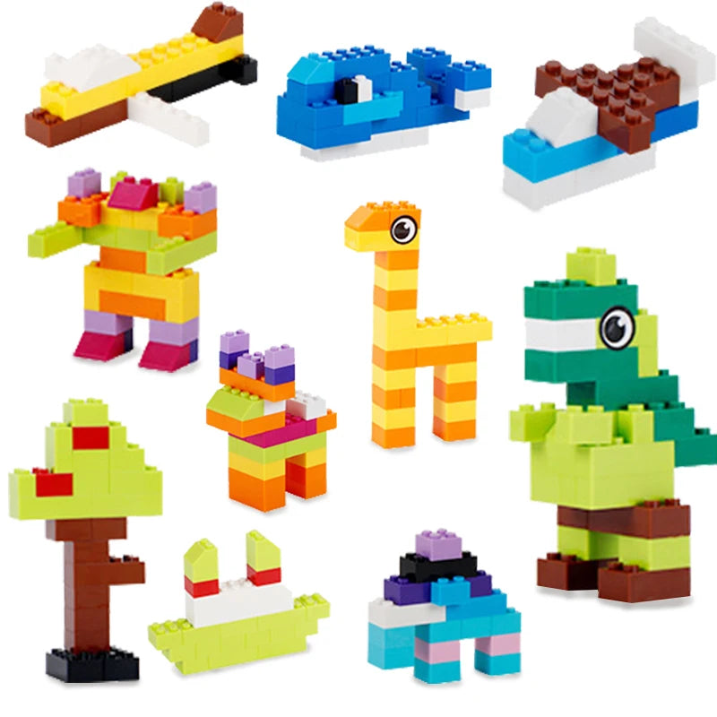 300 1000 Pieces DIY Creative Building Blocks Bulk Sets City Classic Bricks Assembly Brinquedos Educational Toys for Children