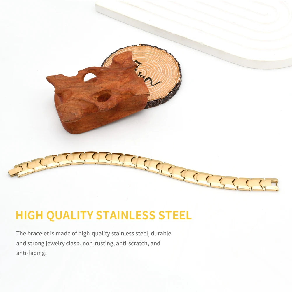 Hemasa Stainless Steel Magnetic Therapy Full Magnet Bracelet