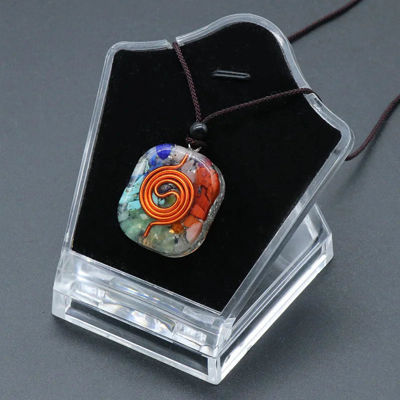 Heamsa  Naturral stone Pendant Neckalce