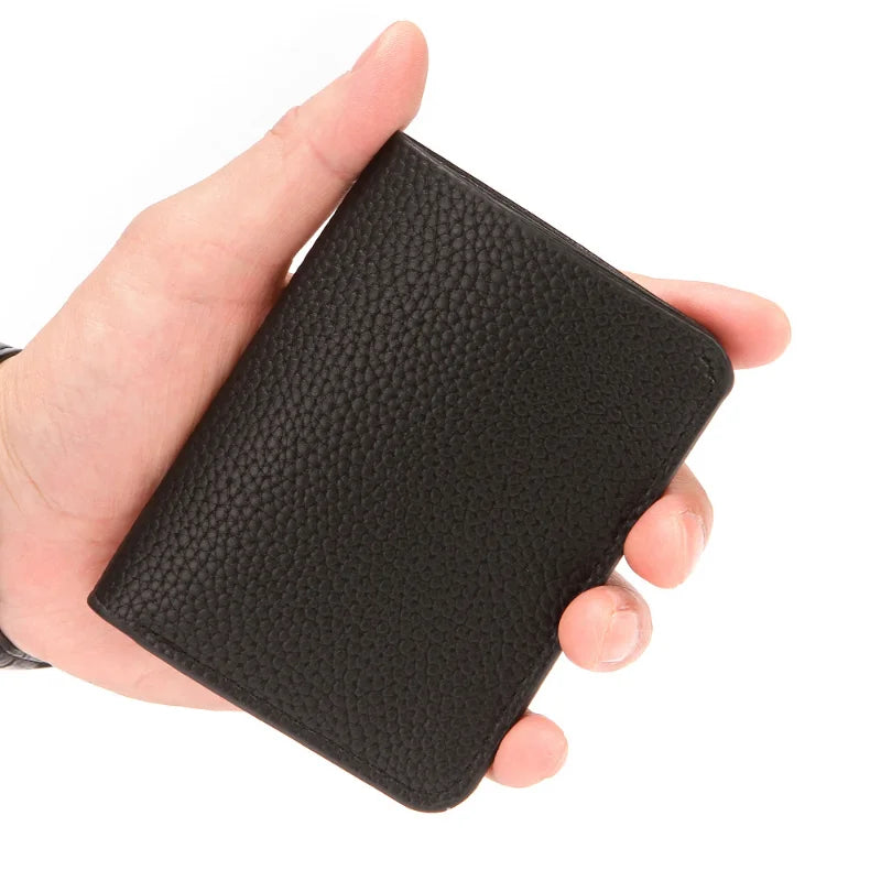 Men‘s PU Leather Wallet Money Pouch ID Credit Card Holder Coin Pouch Purse Short Clutch Black Coffee Wallet Change Money Pouch