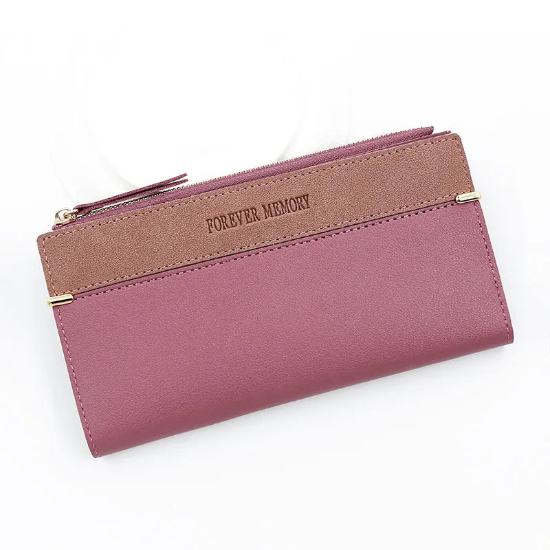 Tejesa Women Long Wallets Handbag Zipper Coin Pocket Female Purse Photo Holder Credit Card Holder Women's Clutch Wallet