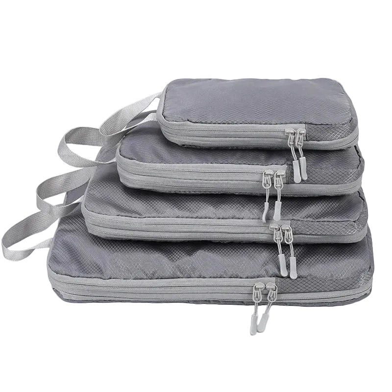 Tejesa Compressible 4-Piece Set Business Travel Storage Bag, Simple and Fashionable Multi-Functional Vertical Waterproof Organizer Bag