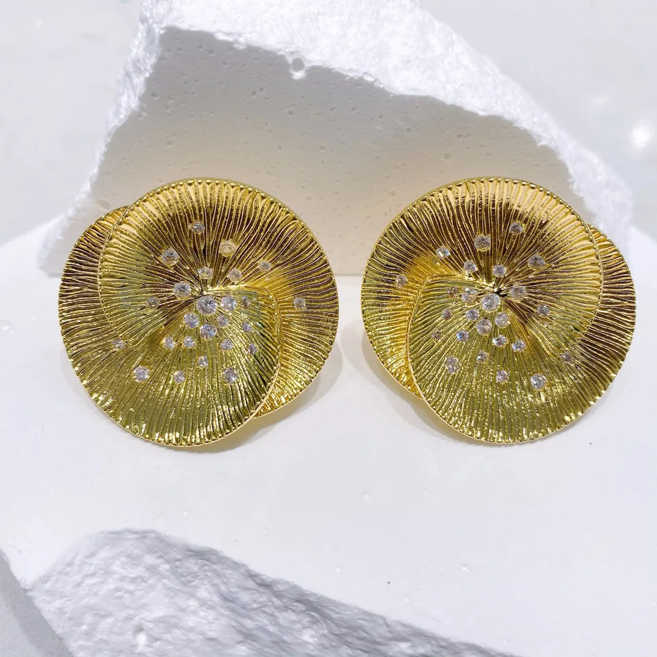 Janekellly New indianTrendy round shape  Earring For Women Wedding Party Indian Dubai Bridal Jewelry boucle d'oreille femme Gift