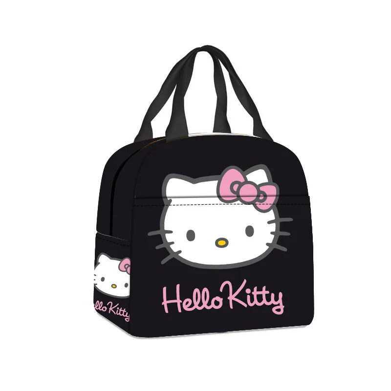 Hemasa Hello Kitty Portable Lunch Bag Cartoon Cute Insulated Lunch Bag Student Lunch Bag Kawaii Girl Gift
