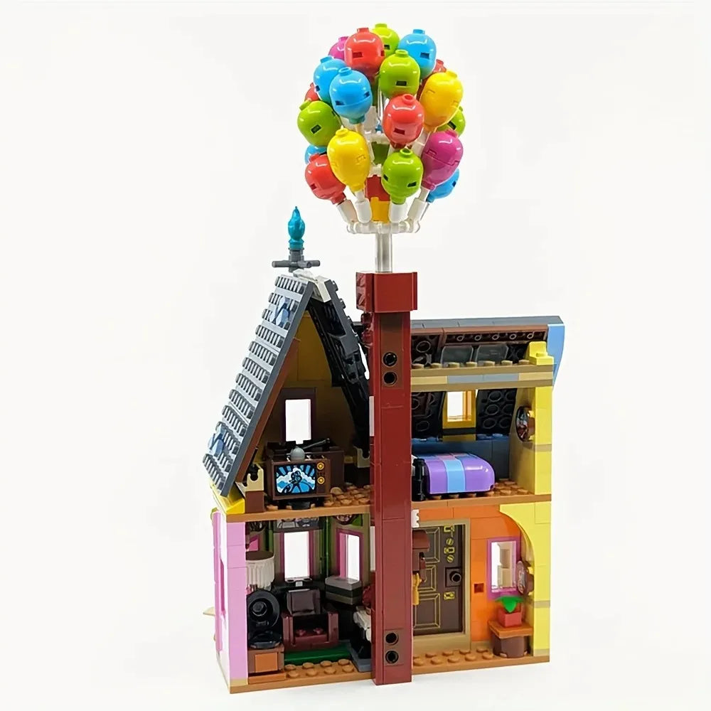 598PCS Creative Balloon Flying Up House Building Blocks Movie of Up MOC Construction Bricks Set Gift Toys For Kids Children