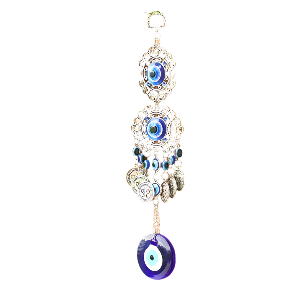 Hemasa Turkish Blue Evil Eye Home Decor Hamsa Hand Moon Elephant Amulet Wall Hanging Ornament Evil Eye Protection Room Decoration Gift