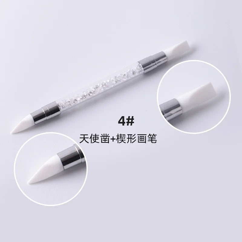 Hemasa Nail Art Pen Dual Tip Single Silicone Pen Set Constructive Colouring Pen Painting Pen Flower Pen Nail Art Tools