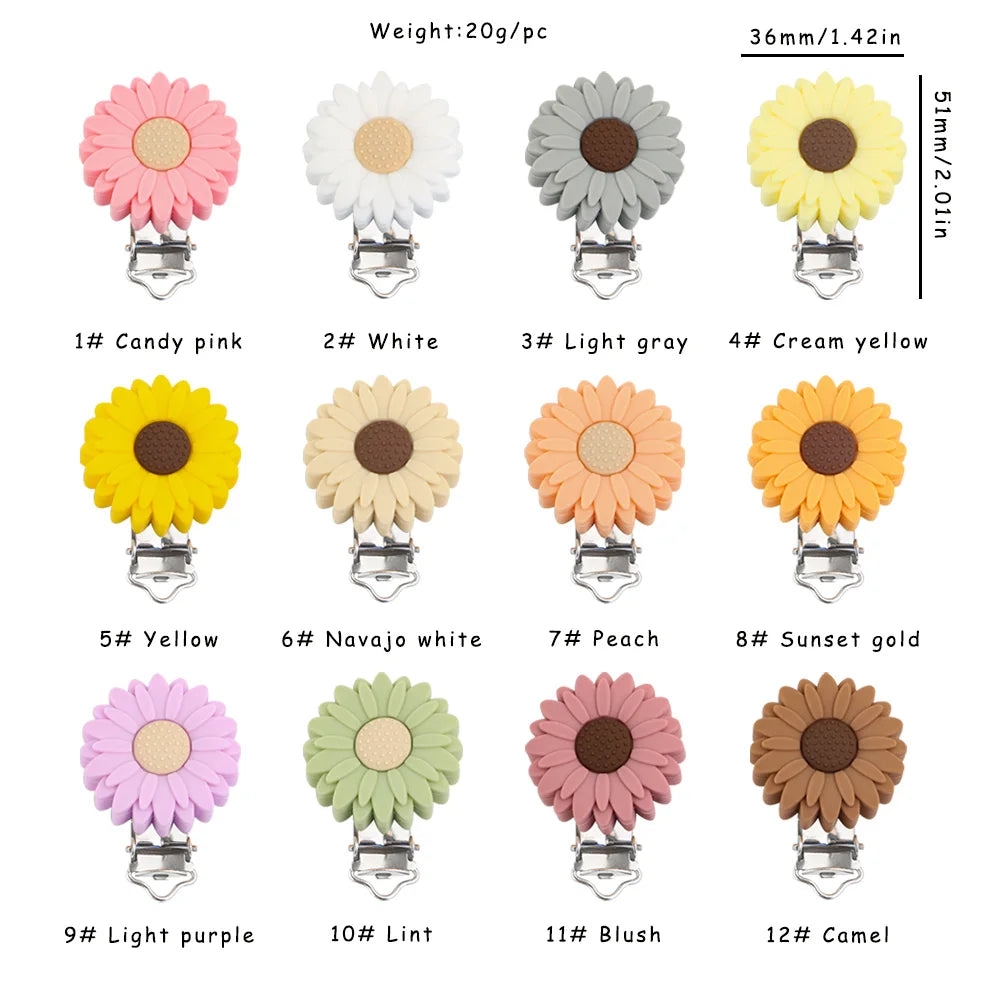 Silicone Flower Beads And Clips Are Suitable For BabyNipples DIY Necklaces Jewelry And Accessories