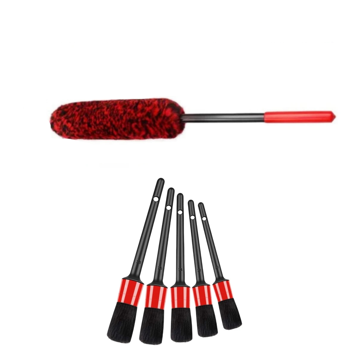 Tejesa Auto Tire Wheel Detailing Brushs Set Multifunctional Car Cleaning tools for Car Rim Tire Bendable Detail Clean Easy Car Wash Too