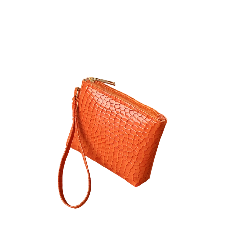 New Mini Women's Wallet Crocodile Pattern Short Zipper Wrist Small Coin Bag Fashion Pu Leather Ladies Card Holder Coin Purse