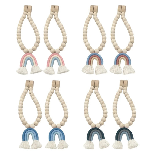 K1MF Bead Curtain Tiebacks Convenient Drapes TieBacks for Window Drapes