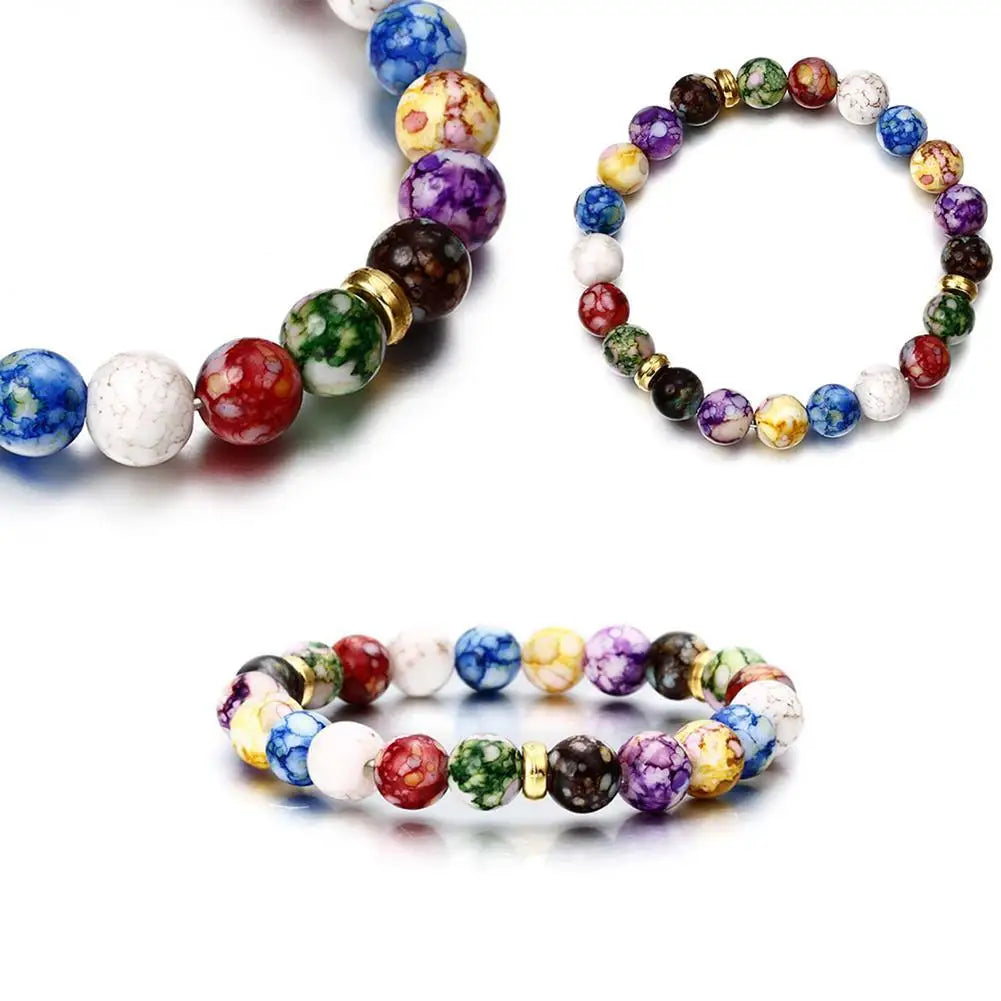 7 Chakra Bracelets Men Natural Tiger Eye Stone Lava Onyx Agates Beads Bracelet Turkish Hand Charm Buddha Bracelets