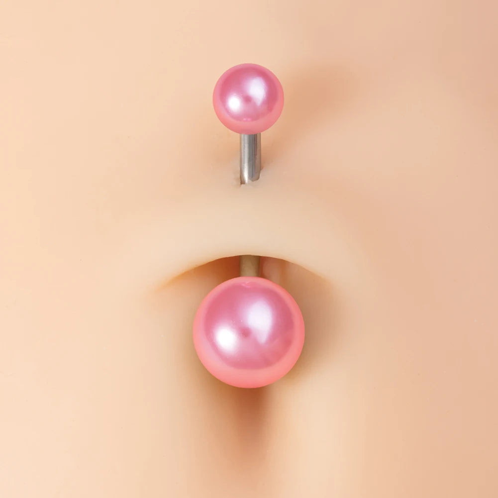 5PCS Acrylic Sexy Belly Rings Surgical Steel Belly Piercing Bar 14G Navel Piercing Belly Button Ring Pierc Jewelry Free Shipping