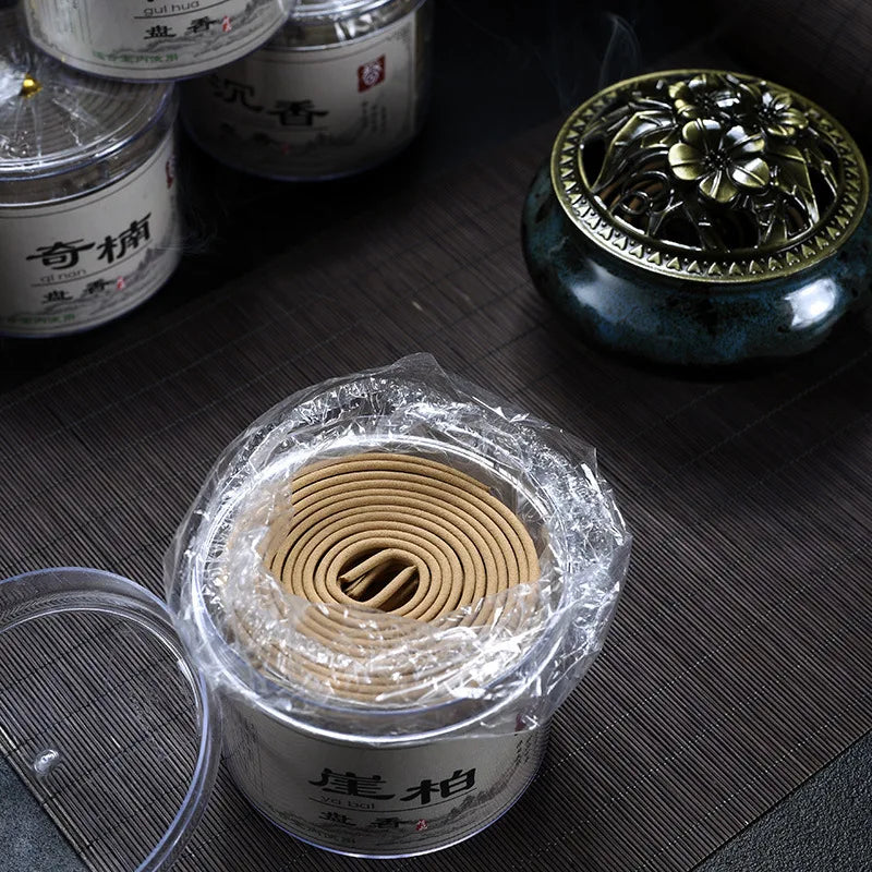 48pcs/box Natural Coil Incense Aromatherapy Fragrance Indoors Mosquito repellent Indian Buddhist Sandalwood Incense