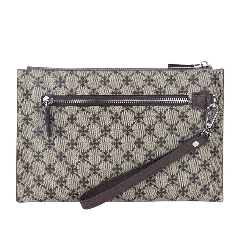 Hemasa Men's Long PU Leather Wallets Vintage Cellphone Clutch Multi-functional Purse Large-capacity Envelope Handbag