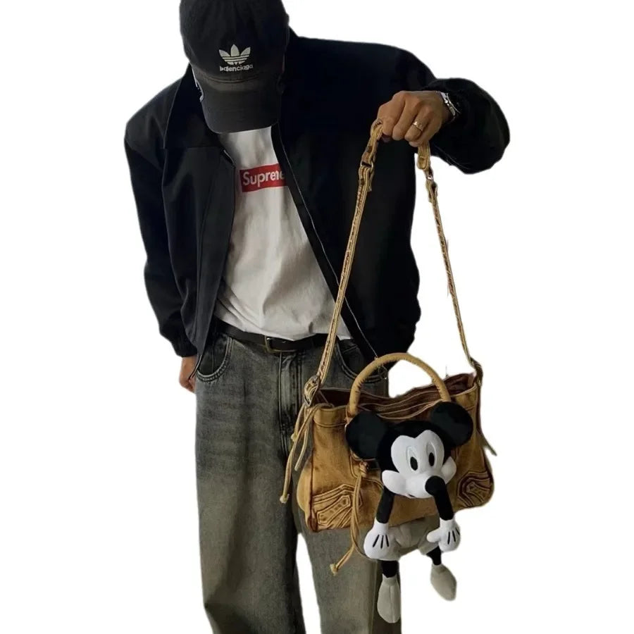 Disney Purses and Handbags Mickey Dolls Shoulder Bag High-capacity Crossbody Bags for Women Cute Cases Korean Fashionable Pouch
