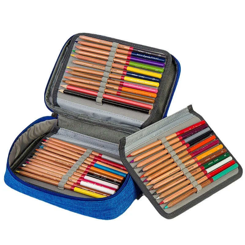 Pencil Case, 72 Slots Multifunctional Large Capacity Pencil Case Pencil Pouch with Zipper Inner Pocket for Small Accessories
