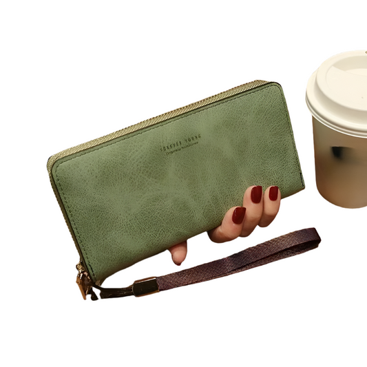 Hemasa Women Long Wallet Casual Pu Leather Multi-purpose Mobile Phone