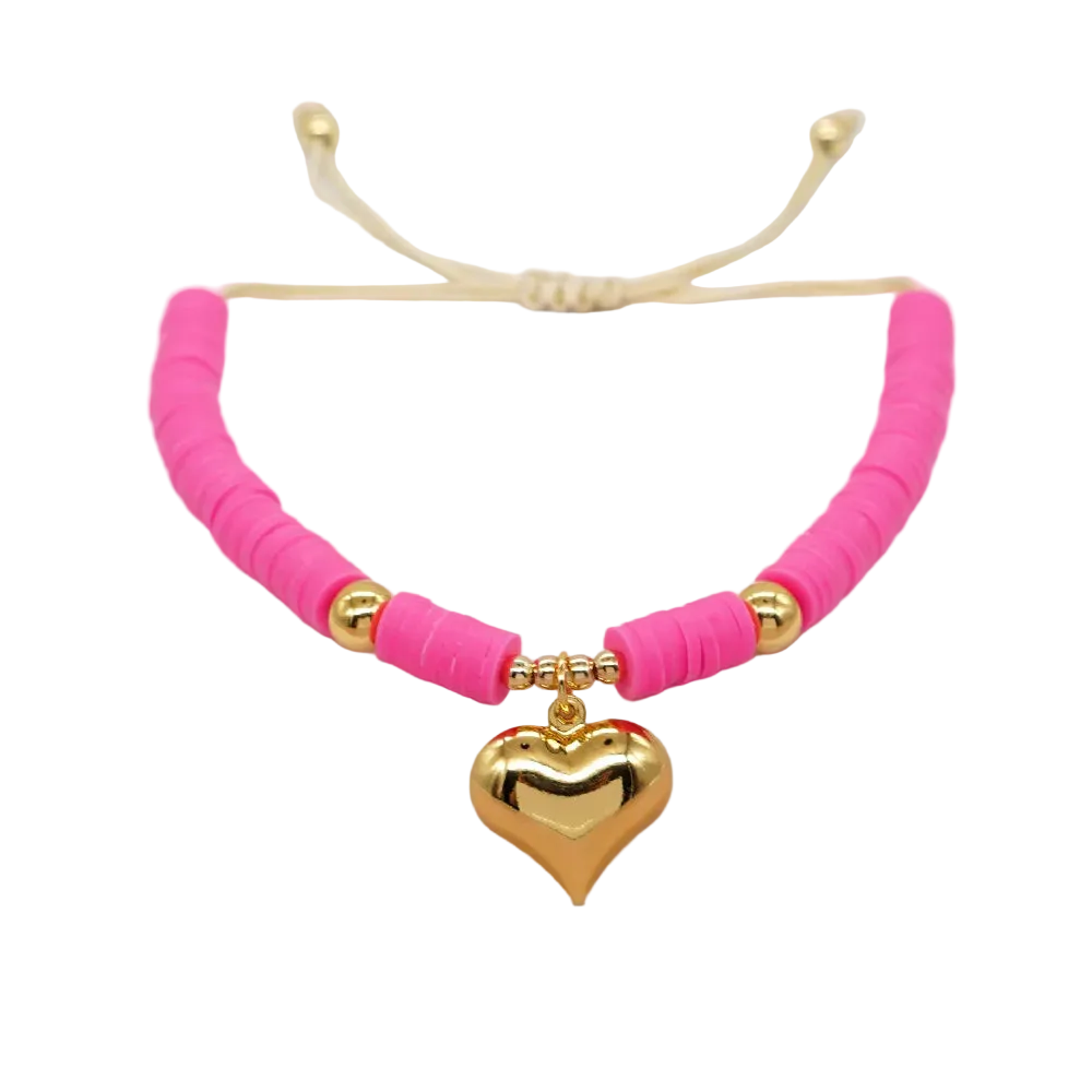 Tejesa Bohemian Freshwater Pearl Gold Plated Polymer Clay Bead Bracelet Set