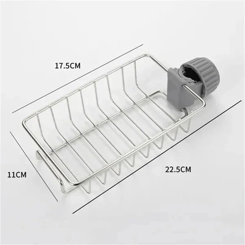 Hemasa Kitchen Stainless Steel Sink Drain Rack Sponge Holder/ Soap Drainer Towel