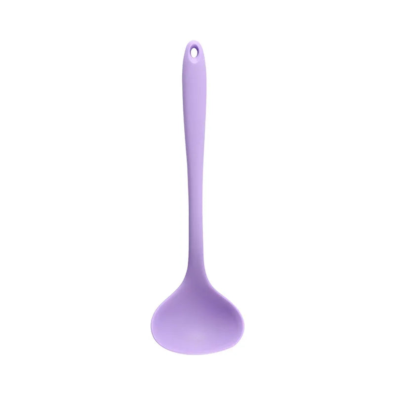 Hemasa Long Handle Silicone Soup Spoon Large Ramen Noodles Tablespoons Hot Pot Porridge Ladle Scoop Kawaii Japanese Kitchen Utensils